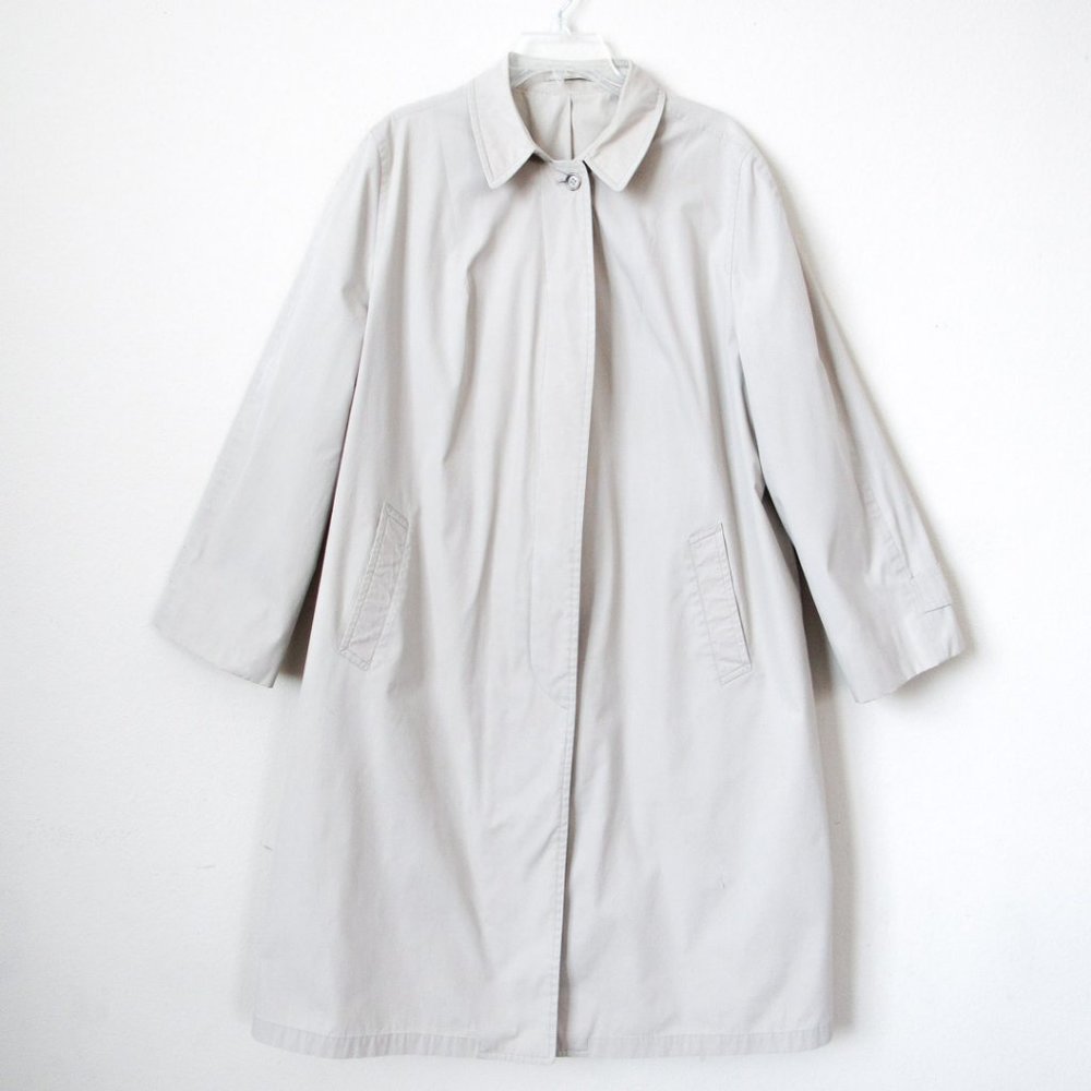London Fog Light Gray Trench Coat